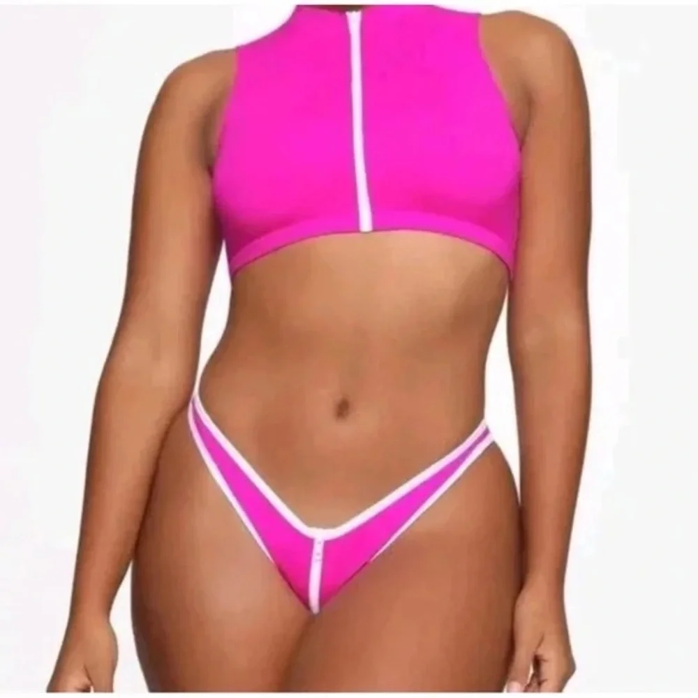 NWT SKIMS Sporty Zipper Swim Bikini Bottom